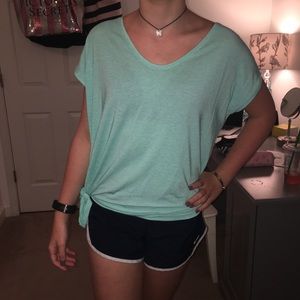 Gap Active Wear Tie Side Turquoise T-Shirt Size S